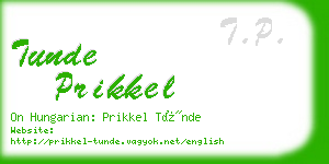 tunde prikkel business card